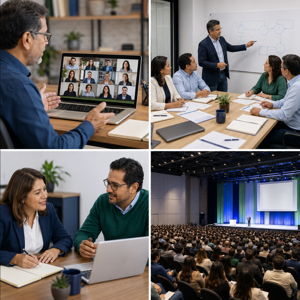 Modalidades de formación ISO 21001: curso online, capacitación presencial, asesoría personalizada y conferencia